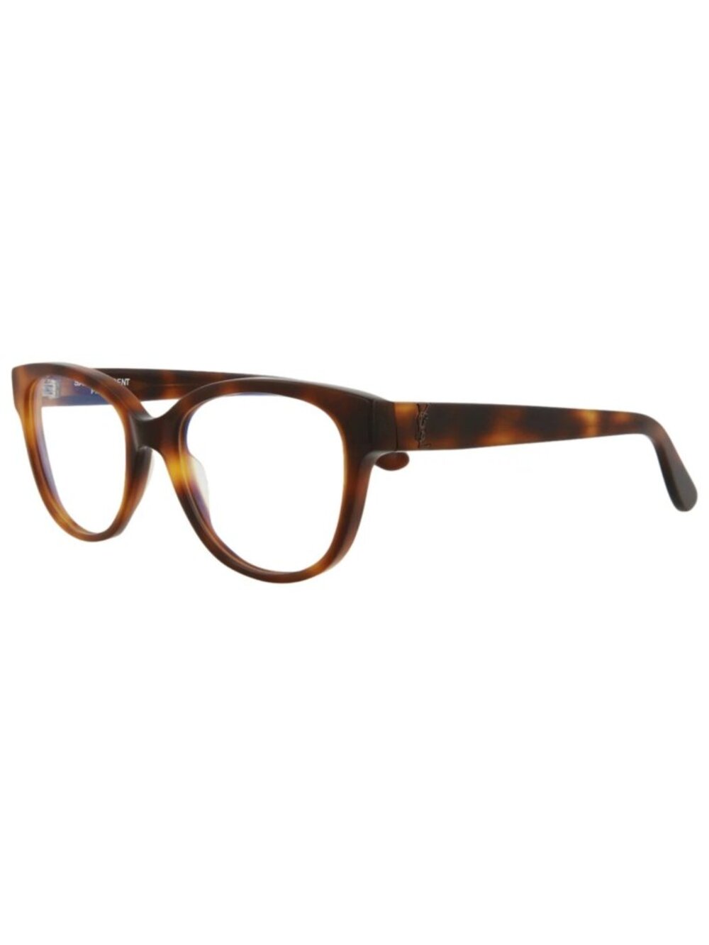 New Saint Laurent Women's Eyeglasses Round Oval Acetate Frame Havana Havana